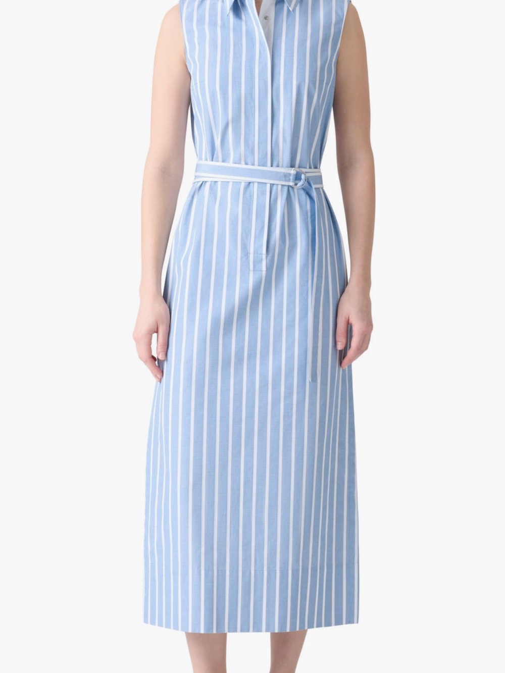 Akris Punto striped cotton midi dress
